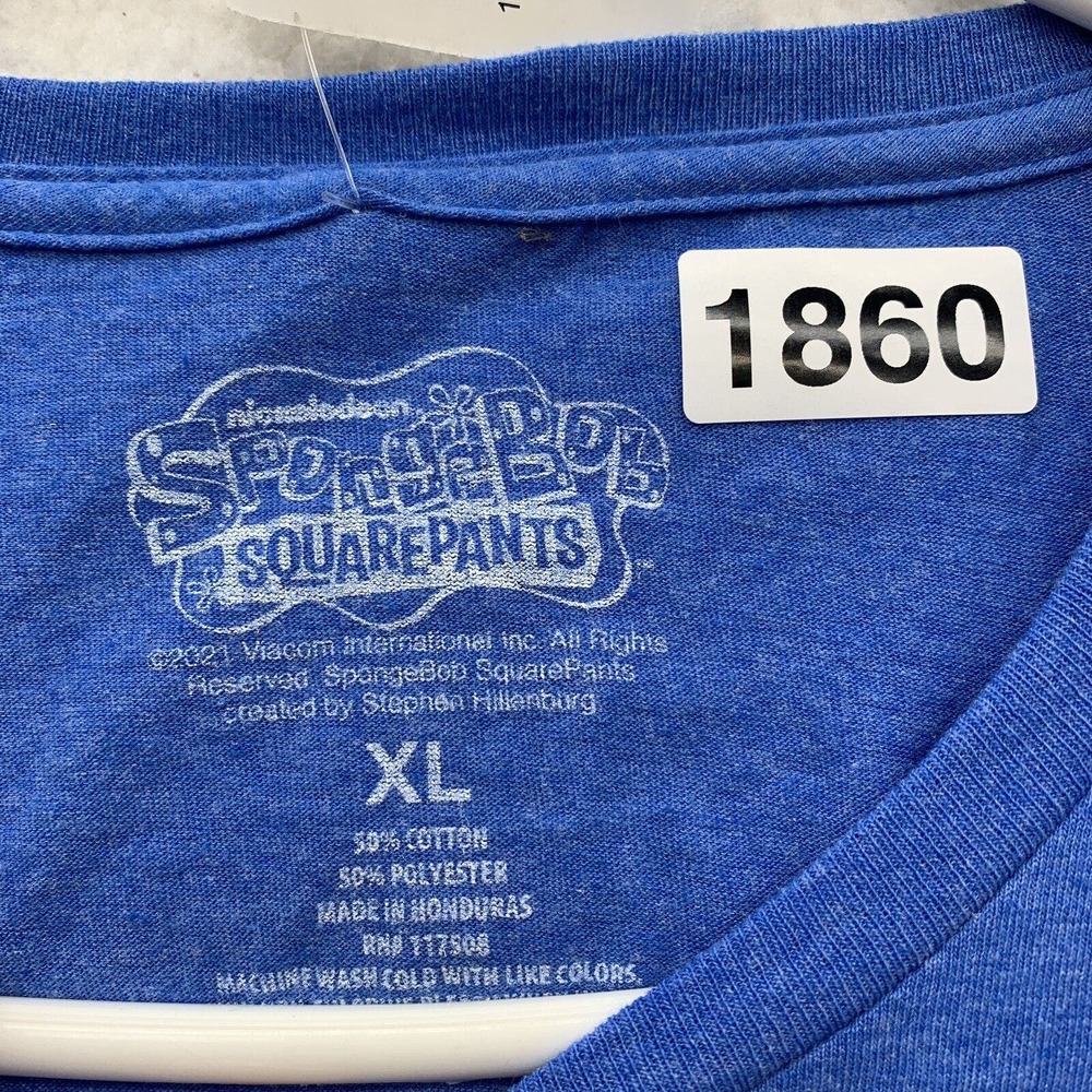 SpongeBob SquarePants T-Shirt Adults XL XLarge Blue Nickelodeon Cartoons Graphic - Picture 10 of 10